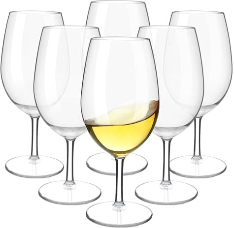 HAHASHOW Schwimmende Tritan Plastik Weingläser Set, 640ML Camping Weingläser, Bruchsicher für Bars, Hochzeit, Picknick und Poolparty, 6er Set