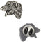 Art-Dog Unikate Silber Hund Anstecknadel - Versilbert Handmade - Broschen Frauen - Lustige Pins - Silber Brosche Schmuck - Irischer Wolfshund – 2,2x2,3x4cm