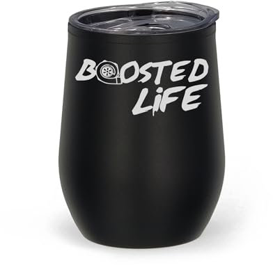 Boosted Life Thermosbecher mit Autos-Tuning-Motiv, mit Gravur