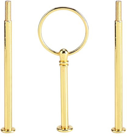 Quincaillerie de poignée de support d'assiette à gâteau, poignée d'assiette à gâteau aux fruits à plusieurs niveaux dorés, poignée de support de plateau à cupcakes à plusieurs (Zinc alloy 6)
