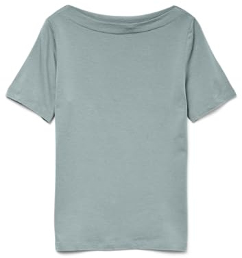 VERO MODA Damen VMPANDA MODAL S/S NOOS Top, Gray Mist,XS
