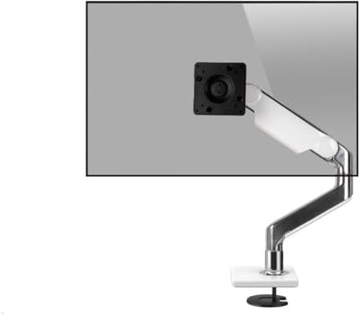 Humanscale M8.1 Monitor Tischhalterung Durchschraubbefestigung, schräg (weiß)