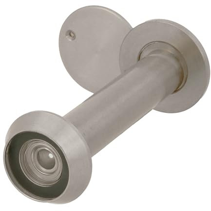 Amig - Peephole Mod. 3 with Super Angle Lens for Interior and Exterior Doors 3-14 Aluminium in Silver Colour | Brass | Measurements: Diameter 14 mm | Door Thickness: 70-110 mm
