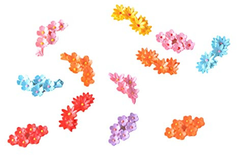 Yardenfun 10 Pièces Fleurs Imitation Lot de Décorations De Micro-Paysage Bonsaïs Pots De Fleurs Ornements pour Jardins De Fées Et Terrariums