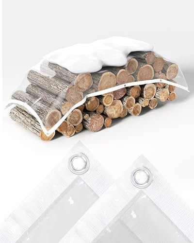 Ezcasch 4x6m Bache Exterieur Transparente 420g/m² Bache Transparente Impermeable Bâche Transparente avec Œillets pour Protection Contre la Pluie,la Neige pour Terrasse, Jardin
