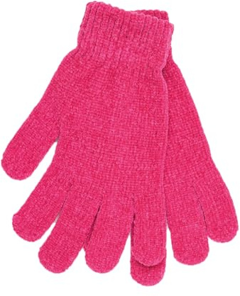 undercover lingerie Damen Chenille Strick-Thermo-Handschuhe, Schwarz, Grau, Rosa oder Nerz, beere, Einheitsgröße