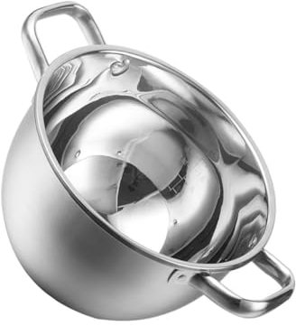 Cabilock 1 Pc Cuenca shabu-shabu olla para cocinar en casa olla para el hogar placa de inducción olla de fondue cazuela hot pot hotpot olla de acero inoxidable olla multifuncional Silver