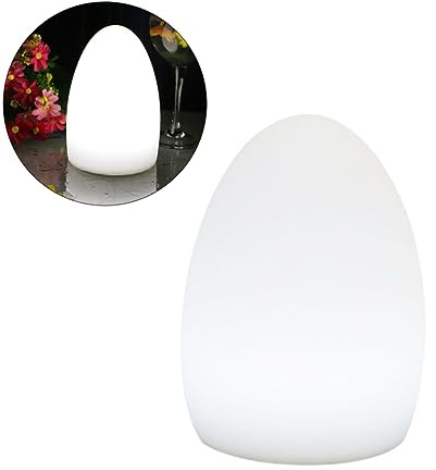 Hemobllo Dimmbare LED Tischlampe in Ei Form mit Wiederaufladbarem 1000mAh Akku Kunststoffgehäuse und Romantischem Licht für Zuhause und Kinderzimmer