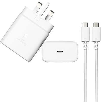 WZ 45W USB C Plug- Fast Charging Adapter USBC Plug UK Fast Charger with C Type Cable- USB C Charger Wall Head Plug Compatible for Samsung Galaxy Series Mobile, iPhone, iPad and Other C Type Devices