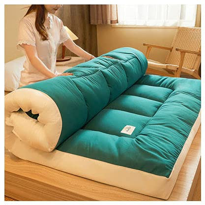 XFQZJG Japanische Tatami-Matratzen, Futon, Dicke Bodenmatratze, weiche, tragbare Isomatte, faltbar, aufrollbar, Doppel-/Einzelmatratze, Bodenliege, Bett, Sofa