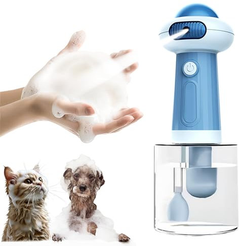 Electric Dog Soap Dispenser, Automatic Dog Cleaning Foam Machine, Dog Shampoo Sprayer for Dog and Cat Bathing, Shampoo Foamer for Pet Bathing, Bathroom, Kitchen Sink, Toilet Cleaning