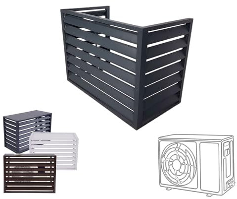 Pxkmouy L100/W50/H70(1.5P) funda para aire acondicionado cubierta de cubre caldera exterior Aluminio Soporte Para Plantas Cubre Aire Acondicionado Protección solar Antipolvo Bajo nivel sonoro