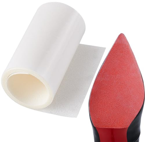 GORGECRAFT 2 Rotolo di Protezioni Trasparenti Suole di Scarpe 1mX10cm in Gomma Antiscivolo Autoadesive Protezione delle Suole delle Scarpe Compatibili con Tacchi Alti Scarpe da Ginnastica e Stivali