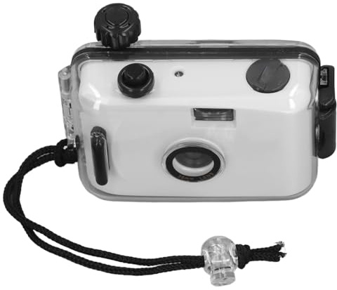 EIMSOAH 35-mm-Wiederverwendbare Filmkamera mit Tasche, Retro, Leichtes Design, Zum Schnorcheln mit Verschlusszeit 1/100s F/9 28-mm-Objektiv (Schwarz Weiß)