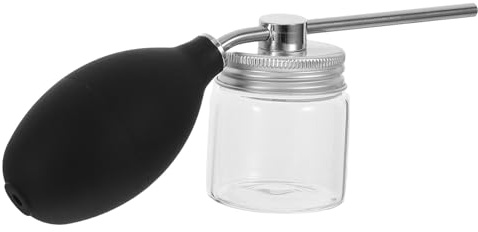 Housoutil Hair Building Sprayer with Silicone Pump and Glass Bottle for Uniform Fiber Dispersion and Blending Hair Extensions, Suitable for Front Hairline Use with Hairline Comb