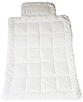 Luxusfeder - Kinder Steppbett Set atmungsaktiv + allergikergeeignet | Bettdecke 100x135 cm + Kopfkissen 40x60 cm | Öko-Tex zertifiziert