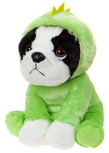 Lashuma Plüschtier Französische Bulldogge mit Drachenkostüm Verkleidet, Stoffhund 20 cm