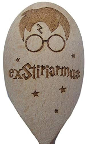 FastCraft Wizard inspirierter Zauberer Exstiramus Holz-Backlöffel, Geschenk
