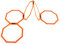 FLICK 2 In 1 Octa Speed Rings – Speed Agility Ladder With Hurdle Capability - Multi-Sport Agility Training Equipment – Football Agility Training Set