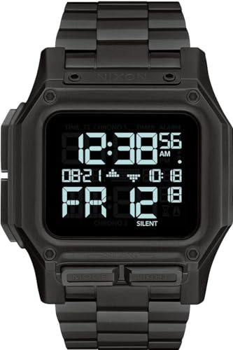 Nixon Regulus A1180 - Digitale Sportuhr für Herren (46mm Zifferblatt, 29mm-24mm Pu/Gummi/Silikonband)