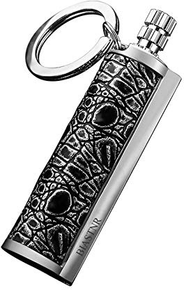 BIASTNR Permanent Match Emergency Lighter, Metal Matchstick Fire Starter Keychain, Reusable Survival Fire Starter Lighter Striker Stick Kit for Camping Hiking, black