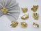 Kräuter-Serviettenringe – Vintage-Blatt-Serviettenring Set von 8 Stück für jeden Anlass – ideal für Thanksgiving, Weihnachten, Hochzeit, Herbst, Party, Feiern