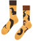 Dedoles Socken Unisex Damen Herren & Kinder Baumwolle viele lustige Designs 1 Paar Geschenk links rechts verschieden, Farbe Gelb, Motiv Dackel, Gr. 39-42