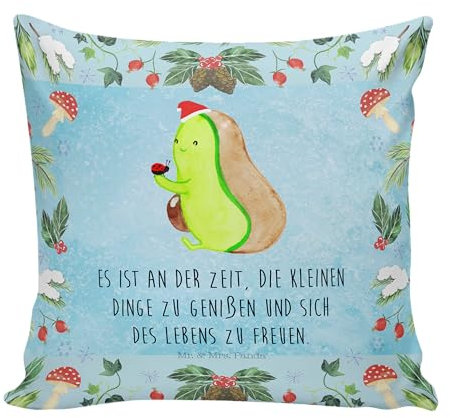 Mr. & Mrs. Panda 40x40 Kissen null null - Geschenk, Weihnachten, Winter, Kopfkissen, Kissenhülle, Dekokissen, Motivkissen, Nikolaus, Wintermotiv,
