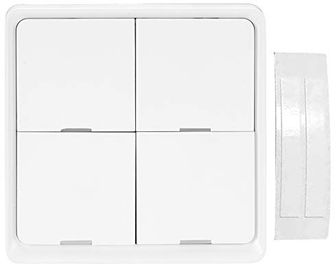 Interruptor de Escena Inalámbrico Interruptor de Pared de Panel Inteligente de 4 Vías Control de Aplicación de Teléfono Móvil Interruptor Inteligente para Zigbee para Dormitorios, Cocinas Y Baños Inte