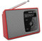 TechniSat DIGITRADIO 2 Radio da tavolo DAB+, FM DAB+, FM, Bluetooth Funzione allarme Rosso - Argento