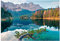 Vlies Fototapete Berge Seen Gebirge Wald Panorama Landschaft Alpen inklusive Kleister Wohnzimmer Schlafzimmer Wandtapete Tapete UV-Beständig Montagefertig (416 x 290 cm - 4 Bahnen)