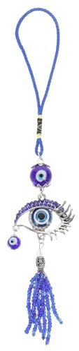 DOITOOL Eid Mubarak Böser Auge Auto Hängen Ornament Böse Augen Perlen Schutz Charme Glück Amulett Anhänger Für Hintere Ansicht Spiegel Hause Türen Auto Wand Blau Türkisches Auge, Evil Eye Nazar Boncuk