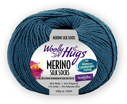 Woolly Hugs Merino Silk Socks ca. 420 m col. 266 100 g