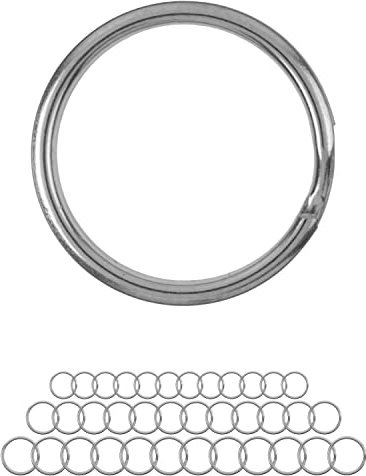Schlüsselringe Set mit verschiedenen Größen, 36 Stück, aus gehärtetem Metall, in Silber, Ø 20 mm, 25 mm, 30 mm Schlüssel Ringe Schlüsselanhänger, Schlüsselbund Organisation Kit, Spaltringe Metall Ring