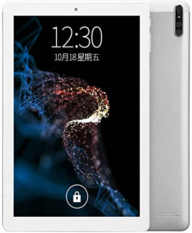 Android 11.0-Tablet, 2-in-1-Tablet 10,1 Zoll, 3G-Mobilfunk-Tablet, 6 GB + 128 GB Speicher, Octa-Core-Prozessor, 2 Sim-Steckplatz, 13 MP-Kamera, GPS/WLAN/Bluetooth, 8800-mAh-Akku,(Silber Weiss)