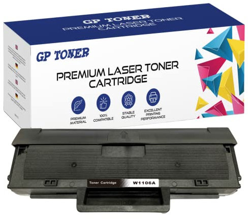 Toner XL Kompatibel mit HP W1106A 106A for HP Laser 107a 107r 107w HP Laser MFP 135a 135r 135w 135wg 137fnw 137fwg (Schwarz)