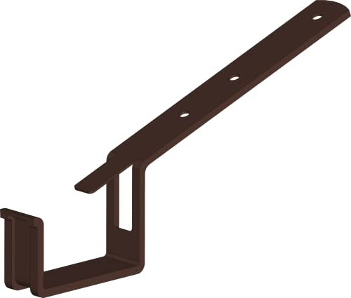 4Home&Garden | Rinneneisen Rinnenhalter Rinnenhaken | Aluminium Braun | Dachrinnensystem RG 70 Typ200 Fallrohr DN 60