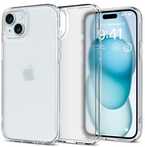 Spigen für iPhone 15 Ultra Hybrid Hülle [Anti-Yellowing] Case Handyhülle Schutzhülle Cover Transparent Durchsichtig Dünn Slim -Frost Clear