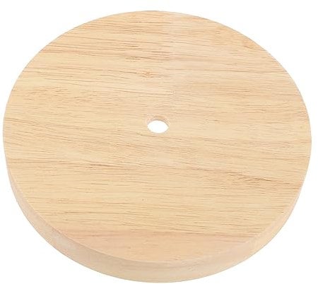 Housoutil Pied De Lampe Bois Massif Socle Rond Stable Pour Lampe De Table E27 E14 Base Lumineuse En Bois Naturel Idéale Pour Diy Et Décoration Intérieure