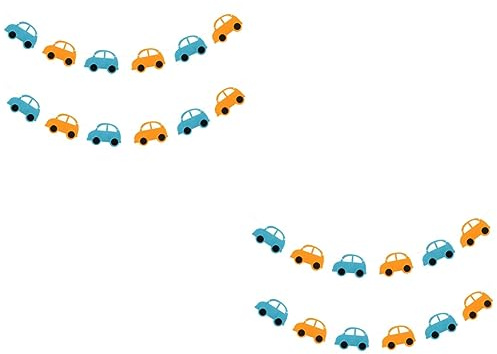 Abaodam 2 Pièces Emblèmes De Voiture Guirlande Non Tissée Bannière Créative Drapeau De Décoration De Chambre Articles De Fête Enfant Dessin Animé Décorer
