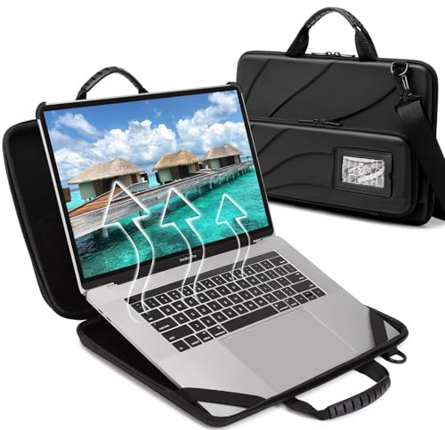 BUG 13-14 Inch Laptop Case Hard Shell, Protective Laptop Carrying Case with Stand for Heat Dissipation