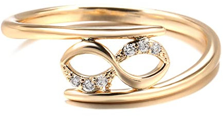 FUSHENGTER Ringe Ring Damen Finger Frauen Herren Geschenk Schlichter Braut-Ehering,Natürlicher Zirkon-Ring Für Exquisites Vintage 10 Weiß