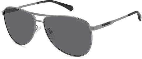 POLAROID Herren PLD 2160/G/S/X Sonnenbrille, Dunkles Ruthenium, 62