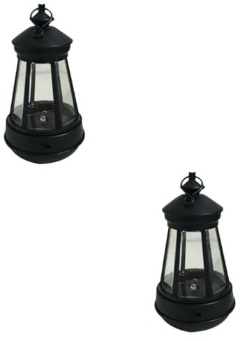Hemobllo 2stücke Solar Gartenlampe Hängende Solarlampe Für Außenbereich Dekorative -lampe Schwarz Energiesparend Wartungsfrei Für Garten Und Terrasse