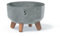 Blumentopf Schale mit Füßen Einsatz Blumenschale Kräutertopf Übertopf (Grau Beton, S-23cm)