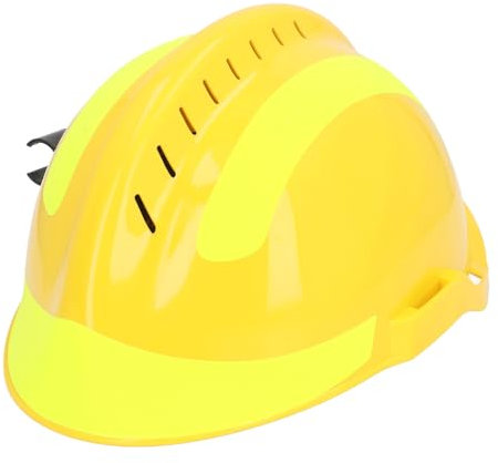 Casco con fessura, casco da costruzione imbottitura regolabile, robusta vestibilità regolabile (YELLOW)