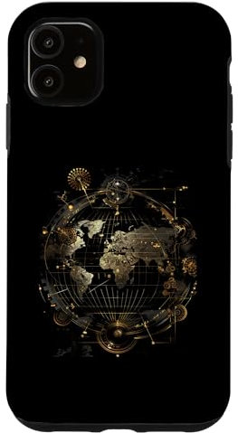 Hülle für iPhone 11 Weltkarte