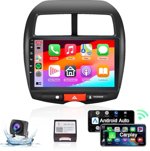 【2+64G】 Hodozzy Carplay Android Auto für Mitsubishi ASX 1/Citroen C4/Peugeot 4008 Android Autoradio 2 Din mit Navi,10.1 Zoll Touchscreen mit Mirror Link/WiFi/GPS/RDS/FM/EQ/Bluetooth/USB+Canbus