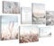 Novart Wandbilder Boho Strand Meer - KOMPLETT AUFHÄNGFERTIG - Blau Beige Wohnzimmer Schlafzimmer Flur - 7 Moderne Mood-Bilder - N033871a