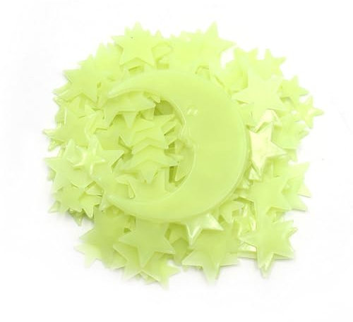 Dinghaole 201 Stück Neue Deko Gemälde voller Sterne Box mit nachtleuchtenden Sternenaufklebern Kinderzimmer Dekoration nachtleuchtende Wandaufkleber